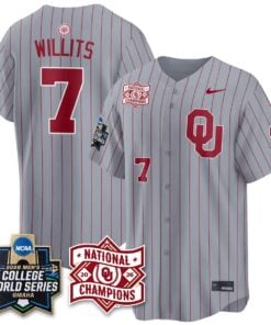 Oklahoma Sooners 2026 NCAA Baseball College World Series Champions Vapor Jersey - Stitched