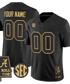Alabama Crimson Tide 2026 Gold Vapor Limited Custom Jersey - Alabama Map - Stitched