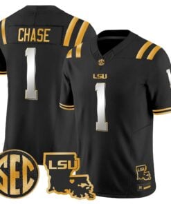 LSU Tigers 2026 Louisiana Patch Gold Vapor Limited Jersey - Stitched