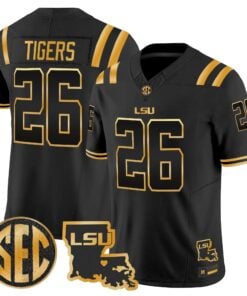 LSU Tigers 2026 Louisiana Patch Gold Vapor Limited Jersey - Stitched