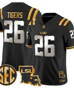 LSU Tigers 2026 Louisiana Patch Gold Vapor Limited Jersey - Stitched