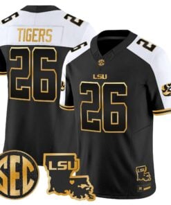 LSU Tigers 2026 Louisiana Patch Gold Vapor Limited Jersey - Stitched