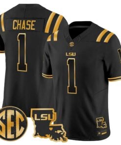 LSU Tigers 2026 Louisiana Patch Gold Vapor Limited Jersey - Stitched