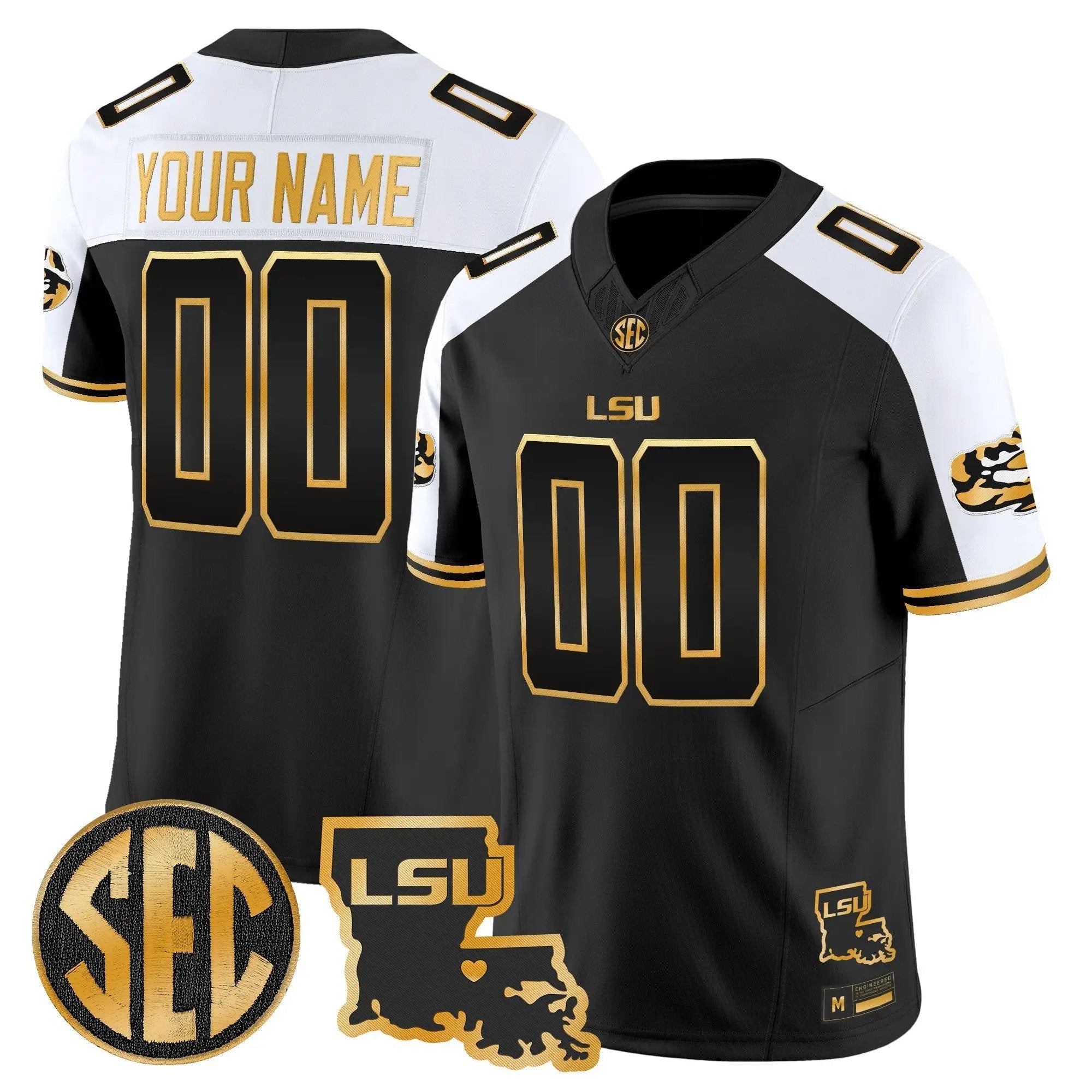 lsu-tigers-2026-louisiana-patch-gold-vapor-limited-custom-jersey-all-stitched-03 - Top Design Fan LSU Tigers 2026 Louisiana Patch Gold Vapor Limited Custom Jersey - Stitched