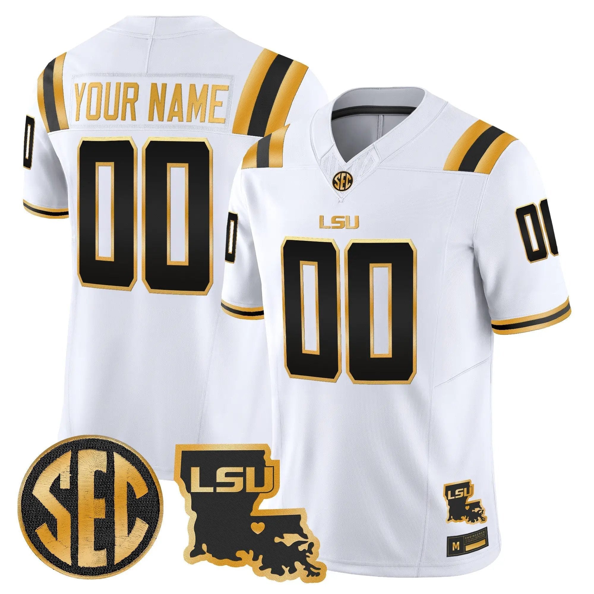 lsu-tigers-2026-louisiana-patch-gold-vapor-limited-custom-jersey-all-stitched-01 - Top Design Fan LSU Tigers 2026 Louisiana Patch Gold Vapor Limited Custom Jersey - Stitched