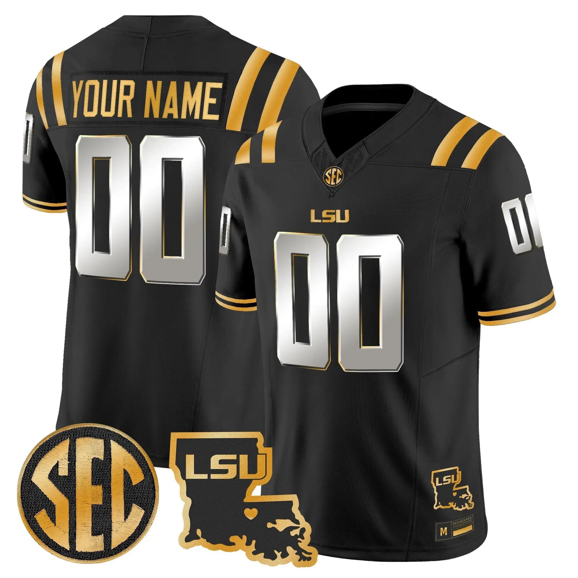 lsu-tigers-2026-louisiana-patch-gold-vapor-limited-custom-jersey-all-stitched-02 - Top Design Fan LSU Tigers 2026 Louisiana Patch Gold Vapor Limited Custom Jersey - Stitched