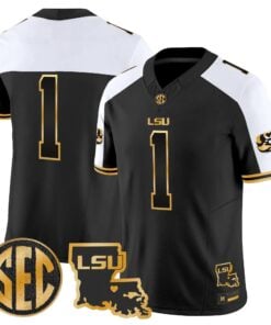 LSU Tigers 2026 Louisiana Patch Gold Vapor Limited Jersey - Stitched