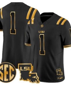 LSU Tigers 2026 Louisiana Patch Gold Vapor Limited Jersey - Stitched