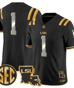 LSU Tigers 2026 Louisiana Patch Gold Vapor Limited Jersey - Stitched