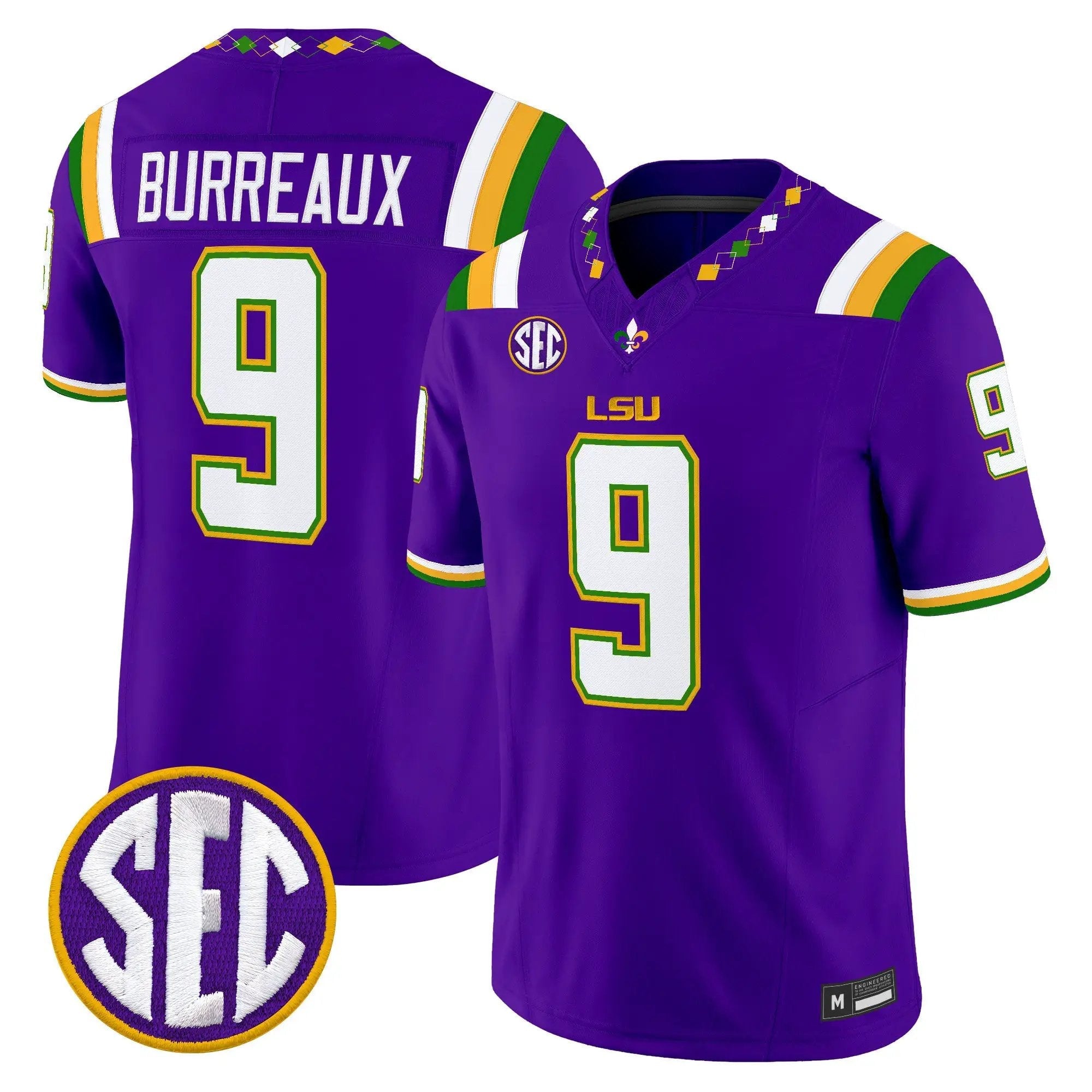mens-lsu-tigers-2026-mardi-gras-edition-vapor-limited-jersey-all-stitched-16 - Top Design Fan LSU Tigers 2026 "Mardi Gras Edition'' Vapor Limited Jersey - Stitched