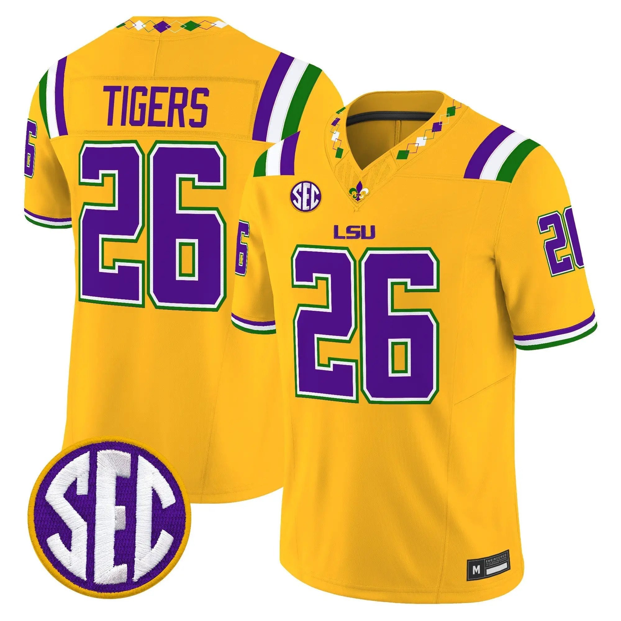 mens-lsu-tigers-2026-mardi-gras-edition-vapor-limited-jersey-all-stitched-28 - Top Design Fan LSU Tigers 2026 "Mardi Gras Edition'' Vapor Limited Jersey - Stitched