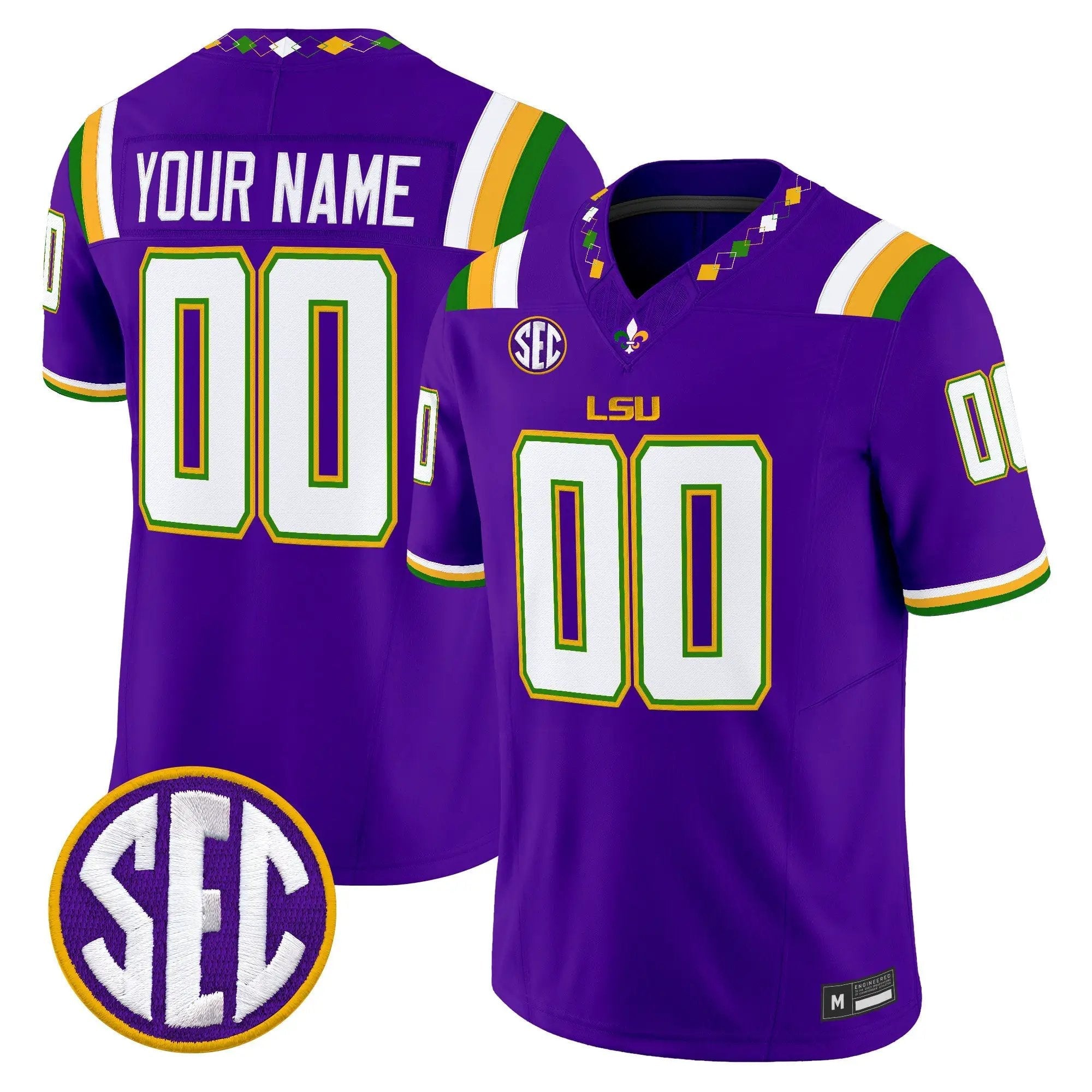 lsu-tigers-2026-mardi-gras-edition-vapor-limited-custom-jersey-all-stitched-01 - Top Design Fan LSU Tigers 2026 "Mardi Gras Edition'' Vapor Limited Custom Jersey - Stitched