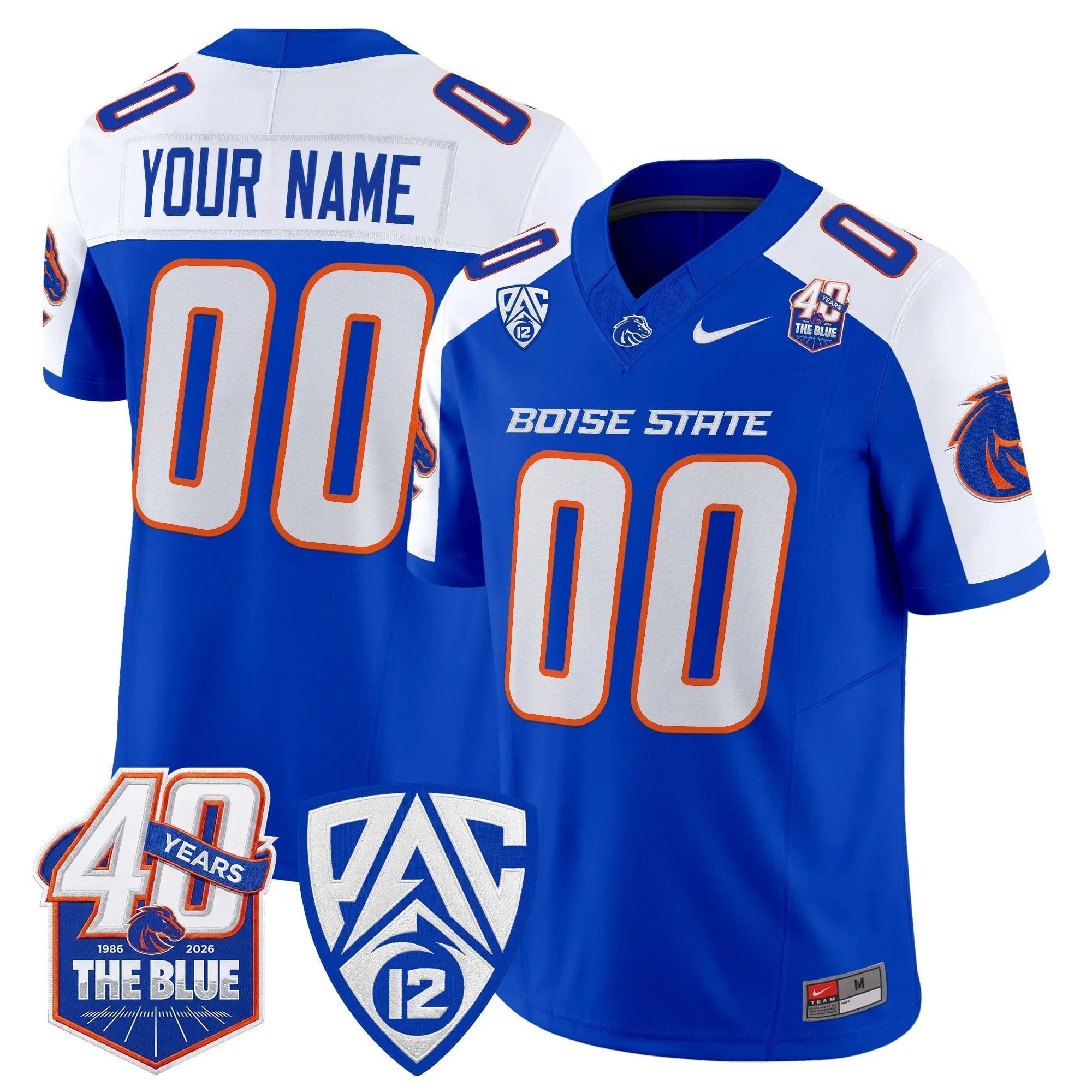 Boise State Broncos 2026 Vapor Limited Custom Jersey - 40th Anniversary Patch - Stitched - Top Design Fan Boise State Broncos 2026 Vapor Limited Custom Jersey - 40th Anniversary Patch - Stitched