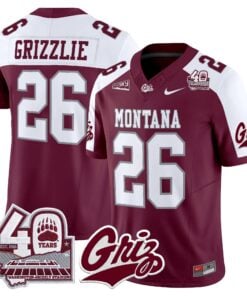 Montana Grizzlies 2026 Vapor Limited Jersey - 40th Anniversary Patch - Stitched