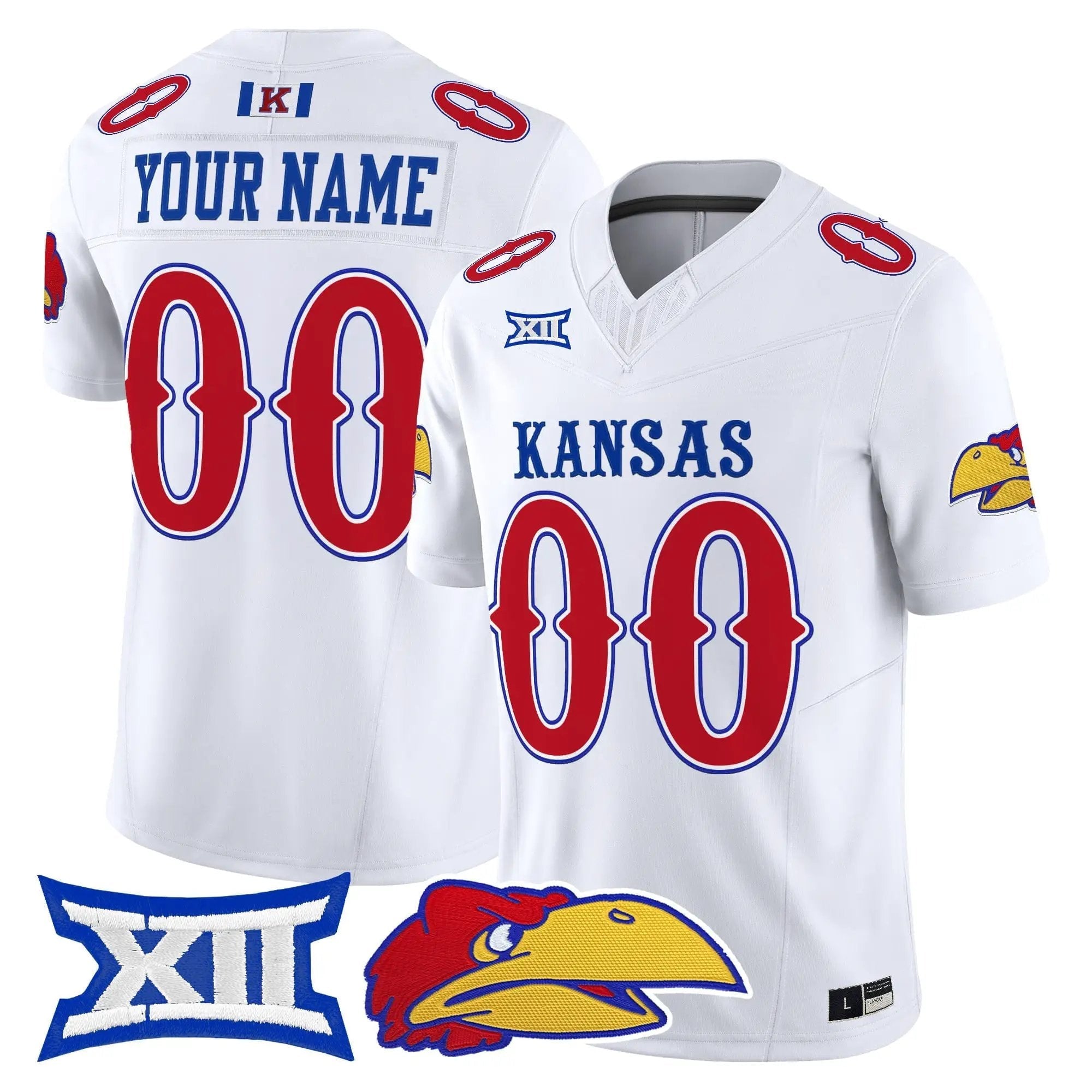 Kansas Jayhawks 2026 Vapor Limited Custom Jersey - Stitched - Top Design Fan Kansas Jayhawks 2026 Vapor Limited Custom Jersey - Stitched