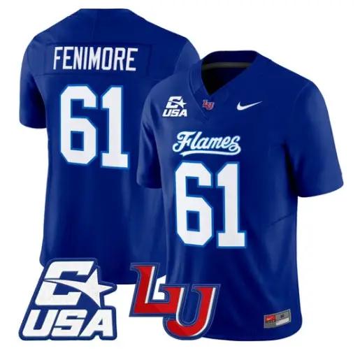 aaron-fenimore-jersey-61-liberty-flames-2026-vapor-limited-stitched-01 - Top Design Fan Aaron Fenimore Jersey #61 Liberty Flames 2026 Vapor Limited Stitched