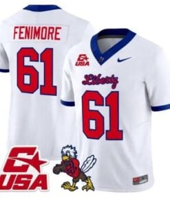aaron-fenimore-jersey-61-liberty-flames-2026-vapor-limited-stitched-04 - Top Design Fan Aaron Fenimore Jersey #61 Liberty Flames 2026 Vapor Limited Stitched