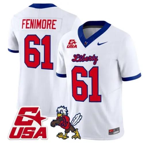 aaron-fenimore-jersey-61-liberty-flames-2026-vapor-limited-stitched-04 - Top Design Fan Aaron Fenimore Jersey #61 Liberty Flames 2026 Vapor Limited Stitched