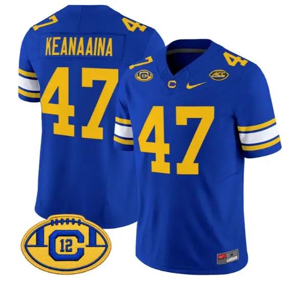 Aidan Keanaaina #47 California Golden Bears Throwback Jersey 2026 All Stitched by My Store NCAA Football Jerseys