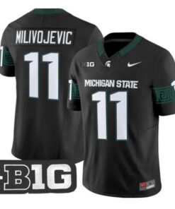 Alessio Milivojevic Jersey #11 Michigan State Spartans 2026 Stitched by My Store NCAA Football Jerseys