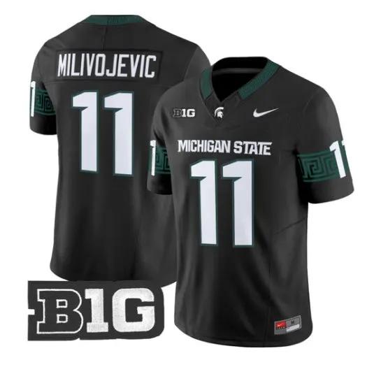 Alessio Milivojevic Jersey #11 Michigan State Spartans 2026 Stitched by My Store NCAA Football Jerseys