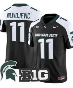 Alessio Milivojevic Jersey #11 Michigan State Spartans 2026 Stitched by My Store NCAA Football Jerseys
