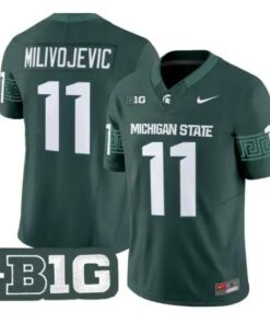 Alessio Milivojevic Jersey #11 Michigan State Spartans 2026 Stitched by My Store NCAA Football Jerseys
