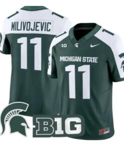 Alessio Milivojevic Jersey #11 Michigan State Spartans 2026 Stitched by My Store NCAA Football Jerseys