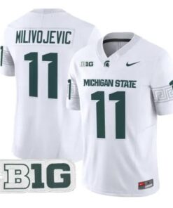 Alessio Milivojevic Jersey #11 Michigan State Spartans 2026 Stitched by My Store NCAA Football Jerseys