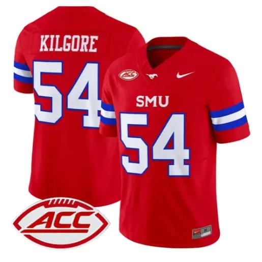 Alexander Kilgore Jersey #54 SMU Mustangs 2026 Vapor Limited Stitched by My Store NCAA Football Jerseys