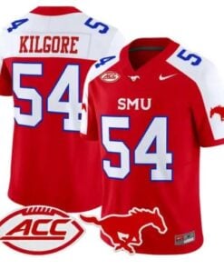 Alexander Kilgore Jersey #54 SMU Mustangs 2026 Vapor Limited Stitched by My Store NCAA Football Jerseys