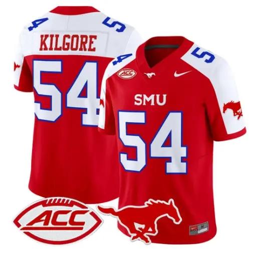 Alexander Kilgore Jersey #54 SMU Mustangs 2026 Vapor Limited Stitched by My Store NCAA Football Jerseys