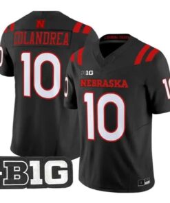 Anthony Colandrea #10 Nebraska Cornhuskers Jersey 2026 Alter All-black Stitched by My Store NCAA Football Jerseys