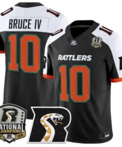 Arland Bruce IV Jersey #10 Arizona Rattlers 2026 National Patch Stitched by My Store NCAA Football Jerseys
