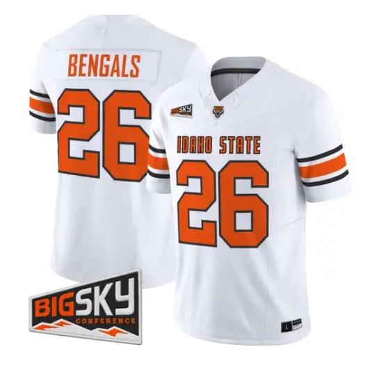 Bengals Jersey #26 Idaho State Bengals 2026 Vapor Limited All Stitched by My Store NCAA Football Jerseys