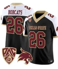 Bobcats Jersey #26 Texas State Bobcats 2026 Vapor Limited Stitched by My Store NCAA Football Jerseys