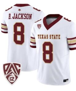 Brad Jackson Jersey #8 Texas State Bobcats 2026 Vapor All Stitched by My Store NCAA Football Jerseys