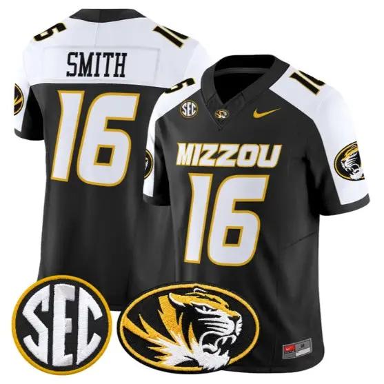 Brad_Smith_16_Missouri_Tigers_Jersey_2026_Vapor_Limited_All_Stitched_Black_Alter - Top Design Fan Brad Smith #16 Missouri Tigers Jersey 2026 Vapor Limited All Stitched by My Store NCAA Football Jerseys