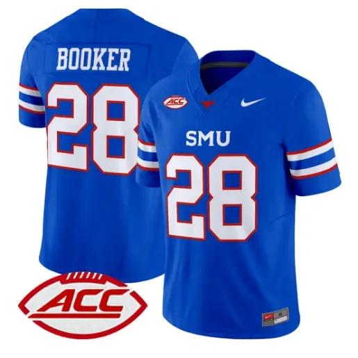 Brandon Booker Jersey #28 SMU Mustangs 2026 Vapor Limited Stitched by My Store NCAA Football Jerseys