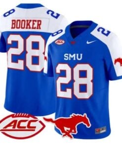 Brandon Booker Jersey #28 SMU Mustangs 2026 Vapor Limited Stitched by My Store NCAA Football Jerseys