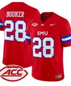 Brandon Booker Jersey #28 SMU Mustangs 2026 Vapor Limited Stitched by My Store NCAA Football Jerseys