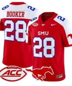 Brandon Booker Jersey #28 SMU Mustangs 2026 Vapor Limited Stitched by My Store NCAA Football Jerseys