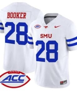 Brandon Booker Jersey #28 SMU Mustangs 2026 Vapor Limited Stitched by My Store NCAA Football Jerseys