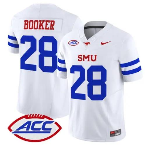 Brandon Booker Jersey #28 SMU Mustangs 2026 Vapor Limited Stitched by My Store NCAA Football Jerseys