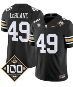 Brett Le Blanc Jersey #49 Missouri Tigers 100th Anniversary 2026 Vapor Stitched by My Store NCAA Football Jerseys