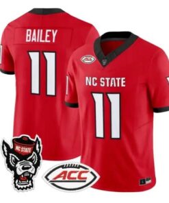 CJ Bailey Jersey #11 NC State Wolfpack 2026 Vapor Limited All Stitched by My Store NCAA Football Jerseys