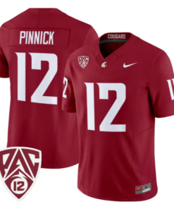 Caden Pinnick Jersey #12 Washington State Cougars 2026 Vapor Stitched
