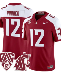 Caden Pinnick Jersey #12 Washington State Cougars 2026 Vapor Stitched