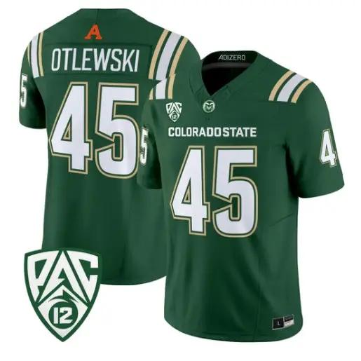 Caleb Otlewski Jersey #45 Colorado State Rams 2026 Vapor All Stitched by My Store NCAA Football Jerseys