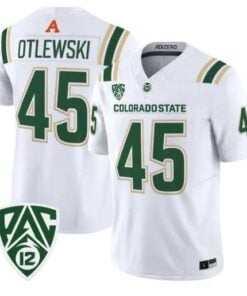 Caleb Otlewski Jersey #45 Colorado State Rams 2026 Vapor All Stitched by My Store NCAA Football Jerseys